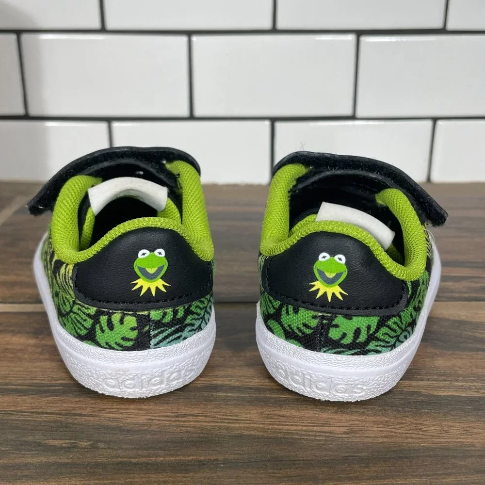 adidas x Disney Vulc Raid3r Toddler 5K Shoes Muppets Kermit The Frog Sneakers